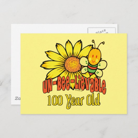 100誕生日- 100歳で信じられない ポストカード (正面/裏面)