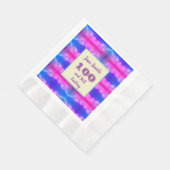 100誕生祝いネオンマイルストンパーティー 縁ありランチョンナプキン (角)