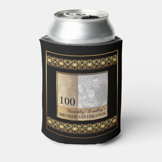 100誕生祝いフォトクーラーボックス 缶クーラー (缶裏面)