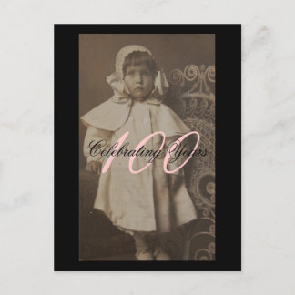 100誕生祝い インビテーションポストカード