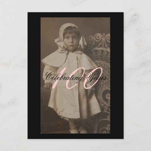 100誕生祝い インビテーションポストカード (正面)