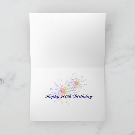 100誕生祝い カード (内部)