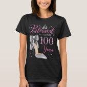 100賛美歳100誕生日Paの神によって Tシャツ (正面)