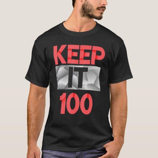 100赤保色グラフィック Tシャツ (正面)