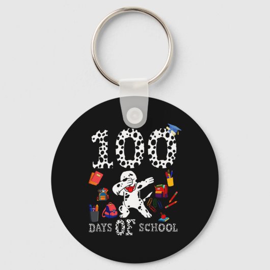 100頭が切れる日ダブDalmatian Dog T キーホルダー (正面)