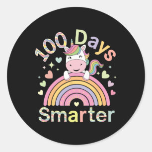 100頭が切れる日レインボーユニコーン100th Day of Scho ラウンドシール