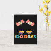 100頭が切れる日女の子メッシーバンヘア100日 カード (黄色い花)