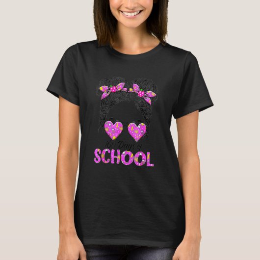 100頭が切れる日女の子メッシーバンヘア100日 Tシャツ (正面)