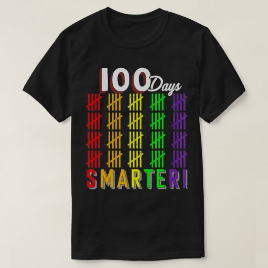 100頭が切れる日数ハッシュマーク100日目 Tシャツ (デザイン正面)