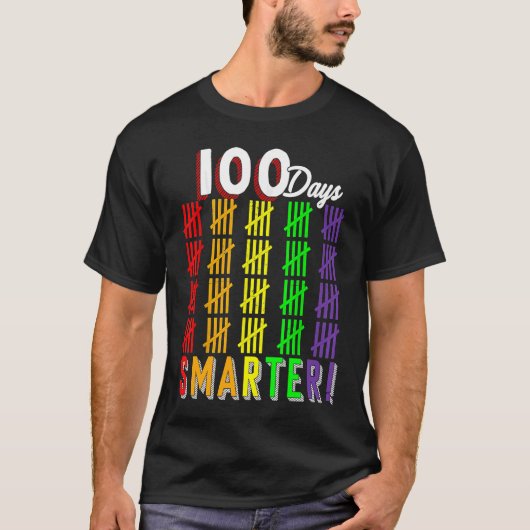 100頭が切れる日数ハッシュマーク100日目 Tシャツ (正面)