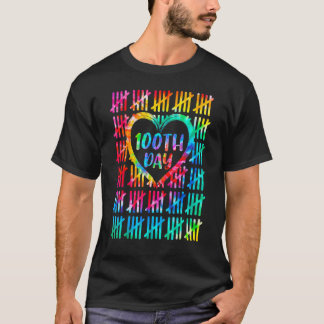 100頭が切れる日数100日目をマーク Tシャツ