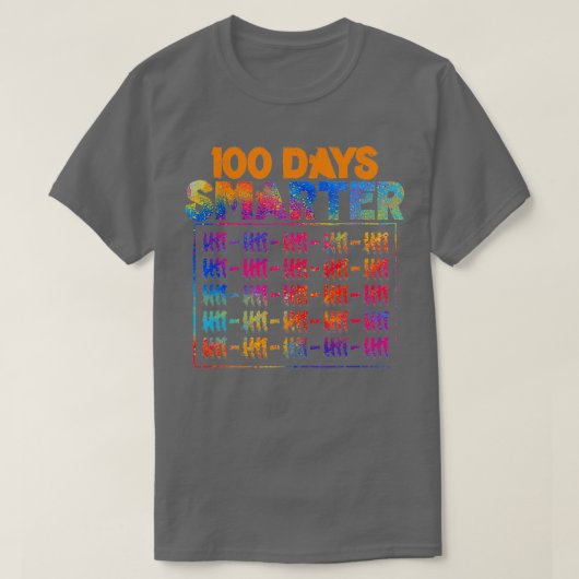 100頭が切れる日楽しい100日目 Tシャツ (デザイン正面)