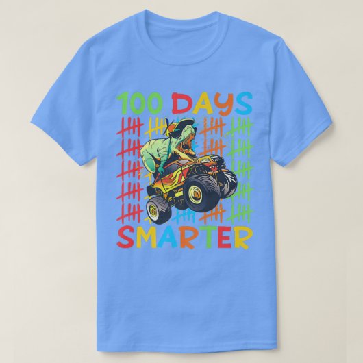 100頭が切れる日100日目の学校の恐竜モン Tシャツ (デザイン正面)