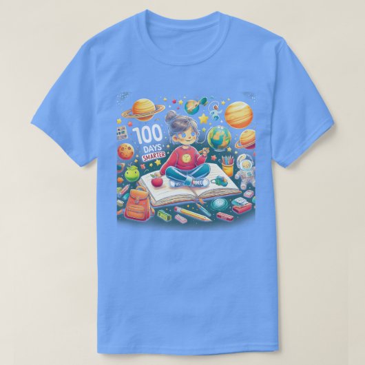 100頭が切れる日100日目の学校スパ Tシャツ (デザイン正面)