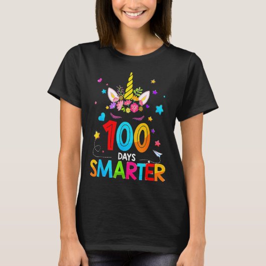 100頭が切れる日100日目の学校Unicorn Stude Tシャツ (正面)