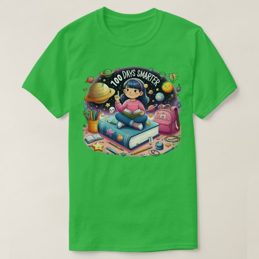 100頭が切れる日100日目の宇宙飛行士スパ Tシャツ (デザイン正面)