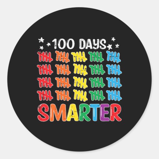 100頭が切れる日100th Day Of School先生 ラウンドシール (正面)