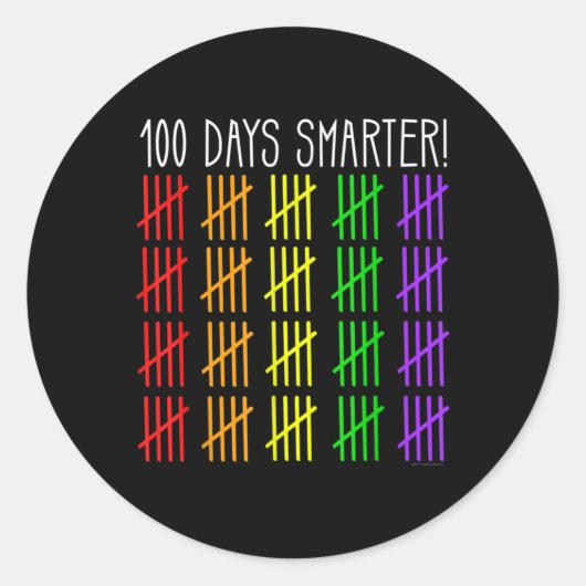 100頭が切れる日100th Day of School ラウンドシール (正面)