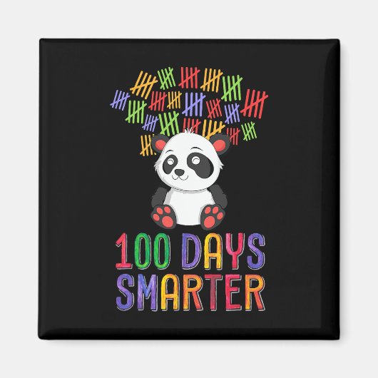 100頭が切れる日100th Day of School Equipment Panda マグネット (正面)