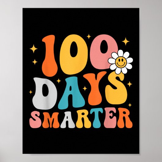 100頭が切れる日Groovy 100th Day Of School Girl T ポスター (正面)