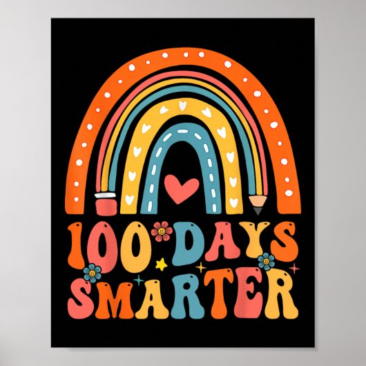 100頭が切れる日Groovy Rainbow 100th Day Of Scho ポスター (正面)