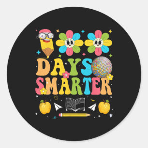 100頭が切れる日Happy 100th Day Of School Kids Bo ラウンドシール