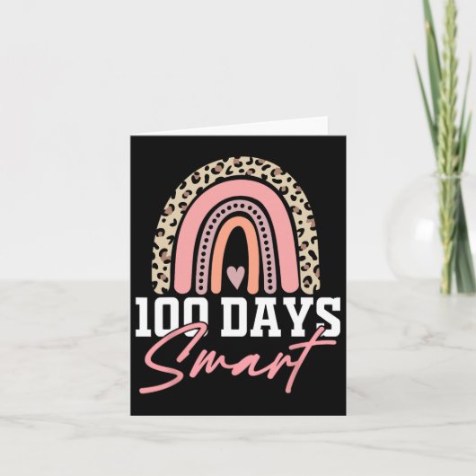 100頭が切れる日Happy 100th Day Of School Rainbow カード (正面)