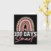 100頭が切れる日Happy 100th Day Of School Rainbow カード (黄色い花)