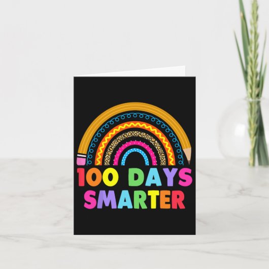 100頭が切れる日Happy 100th Day Of School Rainbow カード (正面)