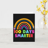 100頭が切れる日Happy 100th Day Of School Rainbow カード (黄色い花)