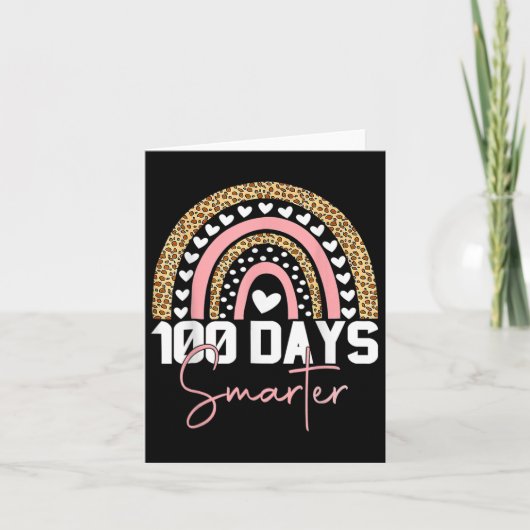 100頭が切れる日Happy 100th Day Of School Rainbow カード (正面)