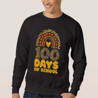 100頭が切れる日Happy 100th Day Of School Rainbow スウェットシャツ