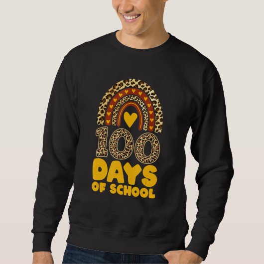 100頭が切れる日Happy 100th Day Of School Rainbow スウェットシャツ (正面)