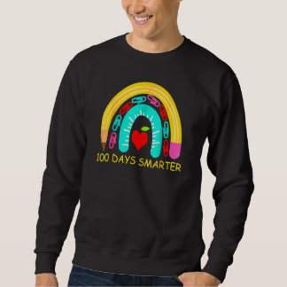 100頭が切れる日Happy 100th Day Of School Rainbow スウェットシャツ