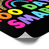 100頭が切れる日Happy 100th Day Of School Rainbow ポスター (角)