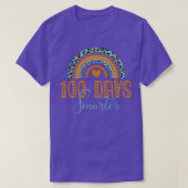 100頭が切れる日Happy 100th Day Of School Rainbow Tシャツ (デザイン正面)