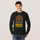 100頭が切れる日Happy 100th Day Of School Rainbow Tシャツ (正面フル)