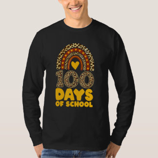 100頭が切れる日Happy 100th Day Of School Rainbow Tシャツ