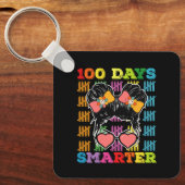 100頭が切れる日Messy Bun 100th Day of School キーホルダー (正面)