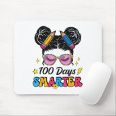 100頭が切れる日Messy Bun Girl 100th Day of マウスパッド (マウス)