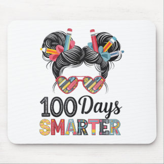 100頭が切れる日Messy Bun Hair 100th Day of マウスパッド