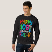 100頭が切れる日Pre K Happy 100Th Day Of School P スウェットシャツ (正面フル)