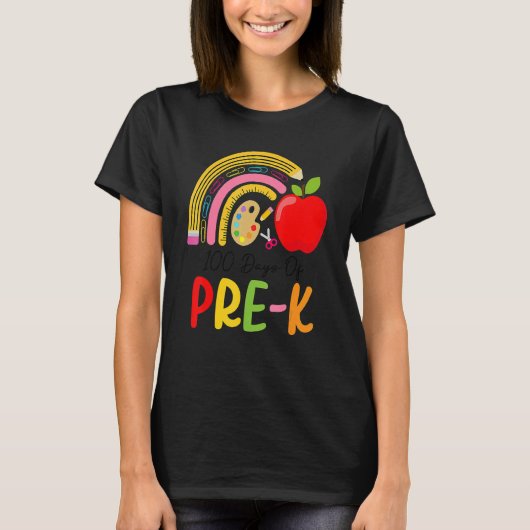 100頭が切れる日Pre-K Happy 100Th Day Of School P Tシャツ (正面)
