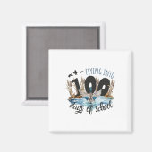 100飛んでいる日の学校アヒル狩り100th マグネット (正面/裏面)