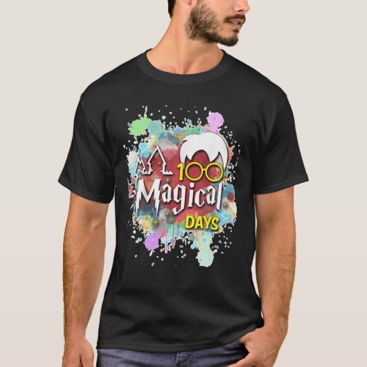 100魔法の日ウィザード学校の水の100番目の日 Tシャツ (正面)
