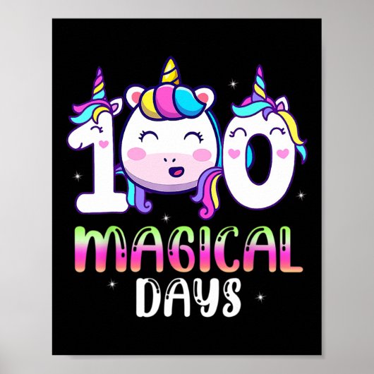 100魔法の日ガールズキッズ100th Day Of School ポスター (正面)