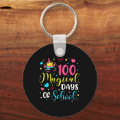 100魔法の日100th Day Of School Unicorn Girls キーホルダー (正面)