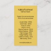 100黄レトロネイリスト名刺 名刺 (裏面)