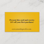 100黄色のメイクアップワードアーティスト名刺 名刺 (裏面)