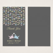 1000のぶら下がった折り紙紙ク結婚レーン(灰色) (正面&裏面)